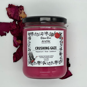 pink rose scented candle 