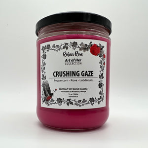 pink rose scented candle